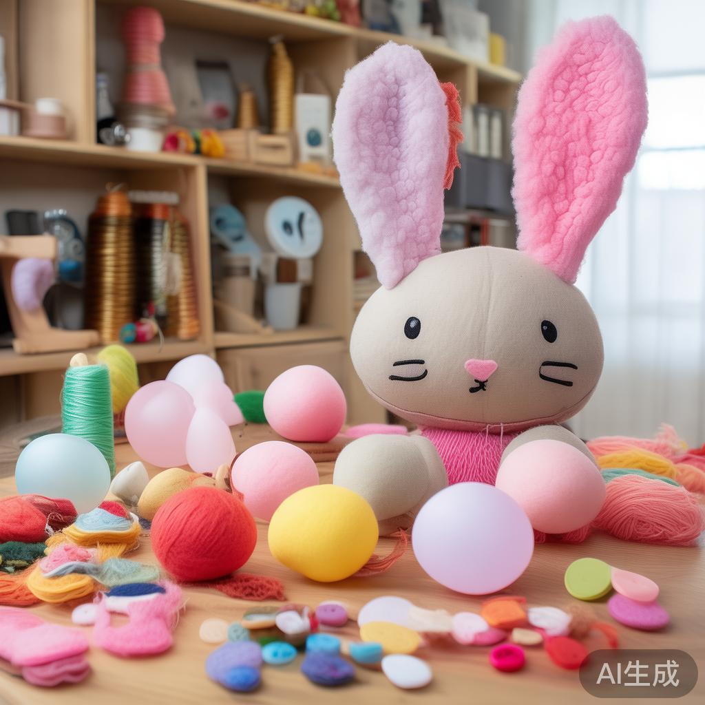 气球兔子手工制作教程，用简单材料创造可爱玩偶