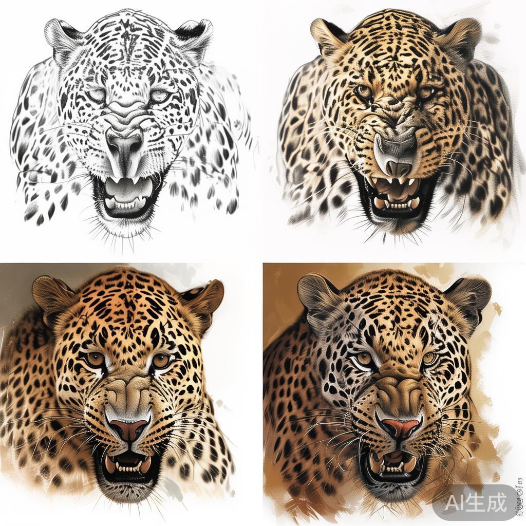 如何画出威猛豹子，从初学者到大师的绘画指南