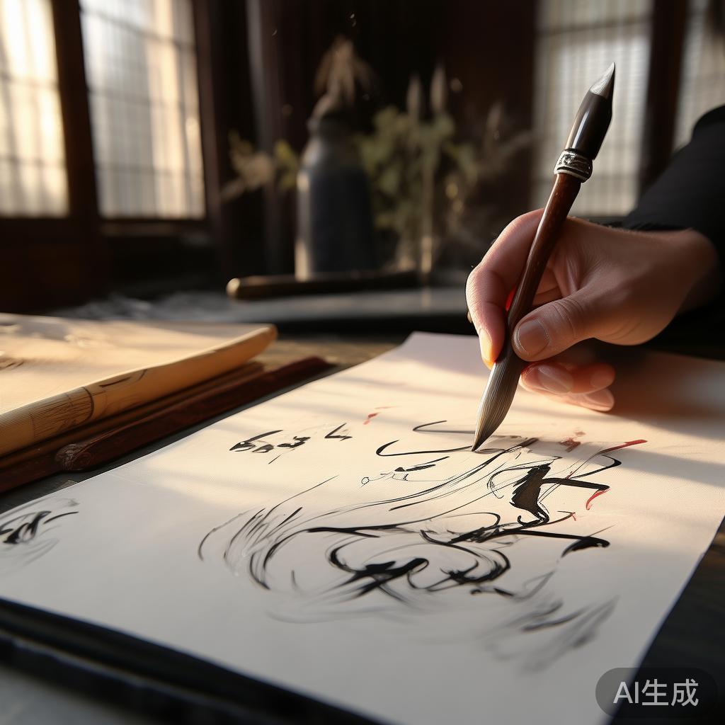 书法创作中如何避免描笔,从技法到心性的修炼 书法创作中如何避免描笔,从技法到心性的修炼