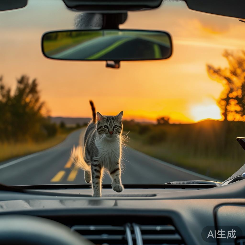 开车路上遇猫别慌！掌握这些技巧，守护毛孩子也保平安