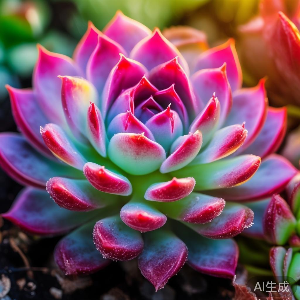 揭秘！多肉植物出锦的秘诀，让你的宝贝变身彩虹小丸子！